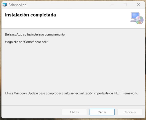 Paso 8 - Instalación completada