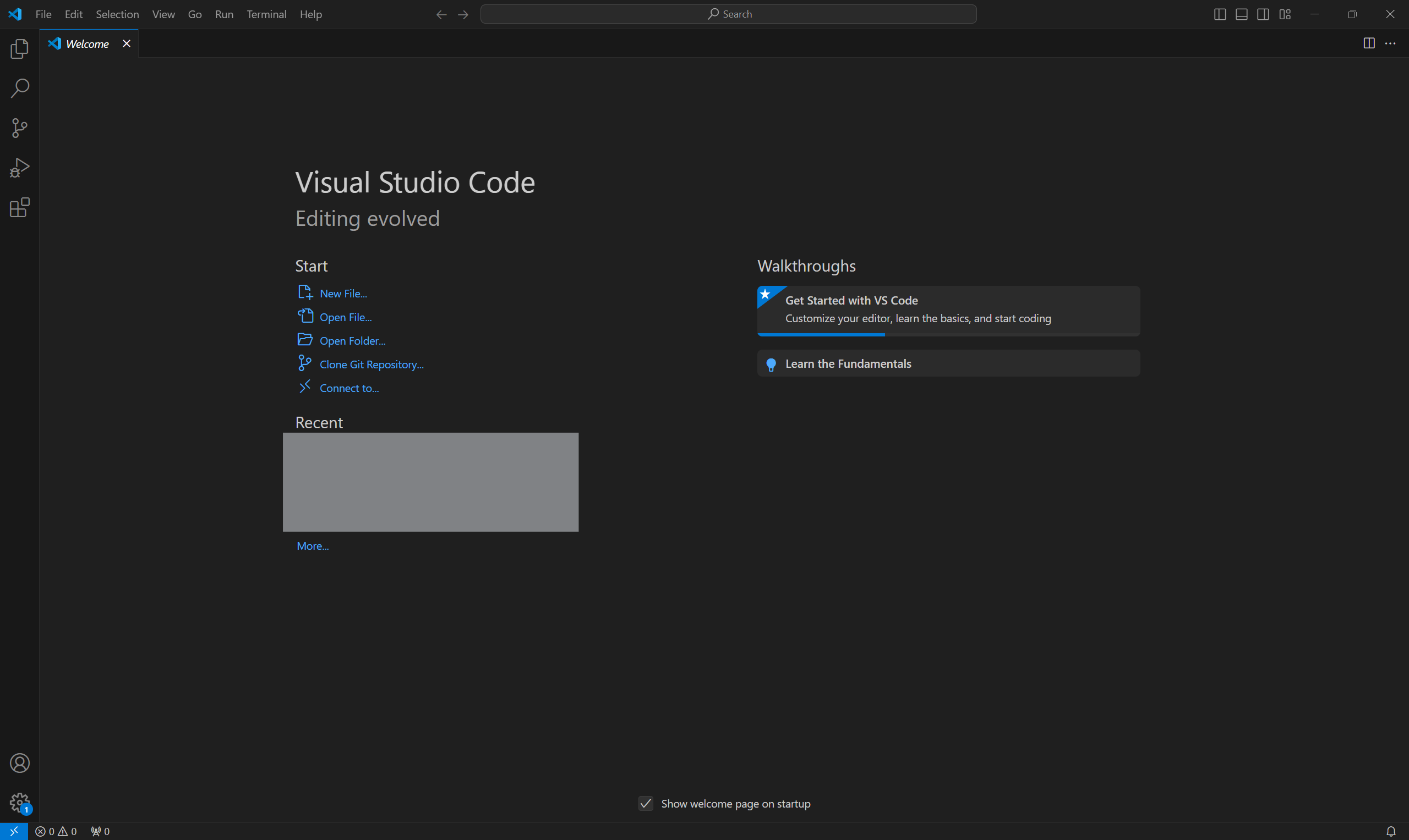 Visual Studio Code abierto